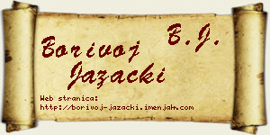 Borivoj Jazački vizit kartica